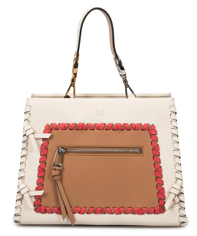 Fendi Small White Runaway Leather Bag made by Ruumur