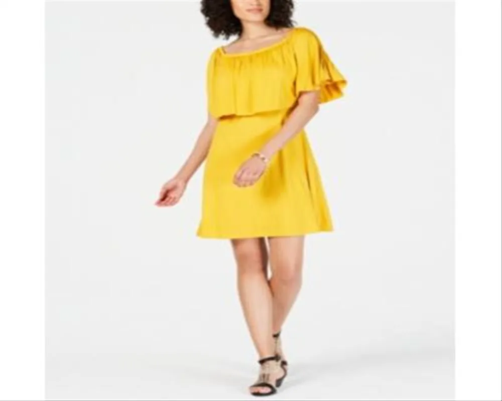 Thalia Sodi Women's Popover Dress Yellow Size S sold by Ruumur