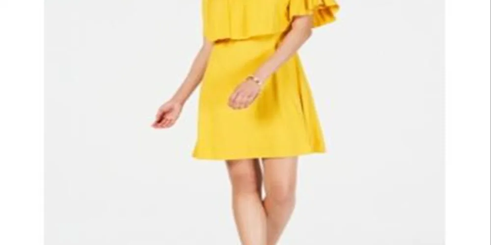 Thalia Sodi Women's Popover Dress Yellow Size S sold by Ruumur product image thumbnail 2