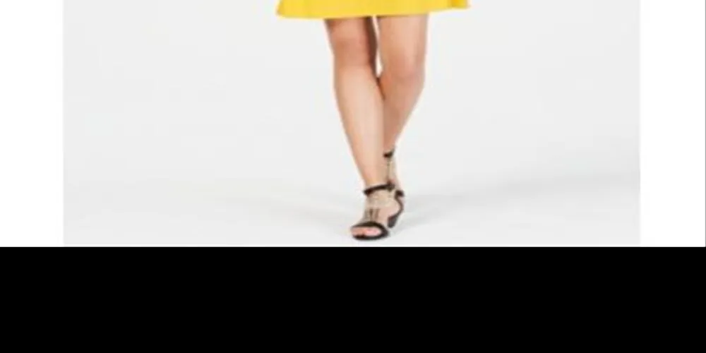 Thalia Sodi Women's Popover Dress Yellow Size S sold by Ruumur product image thumbnail 3