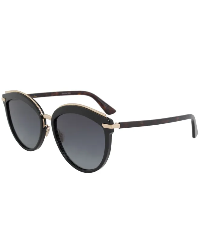 Christian Dior Offset Sunglasses WR786 57 | Black Frame | Grey Gradient Lenses sold by Ruumur