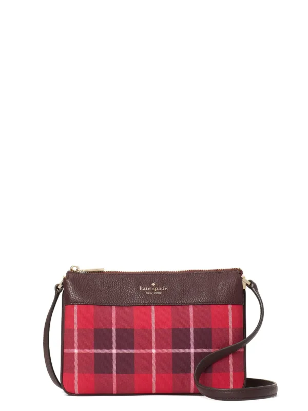 Kate Spade Leila Plaid Triple Gusset Crossbody sold by Ruumur
