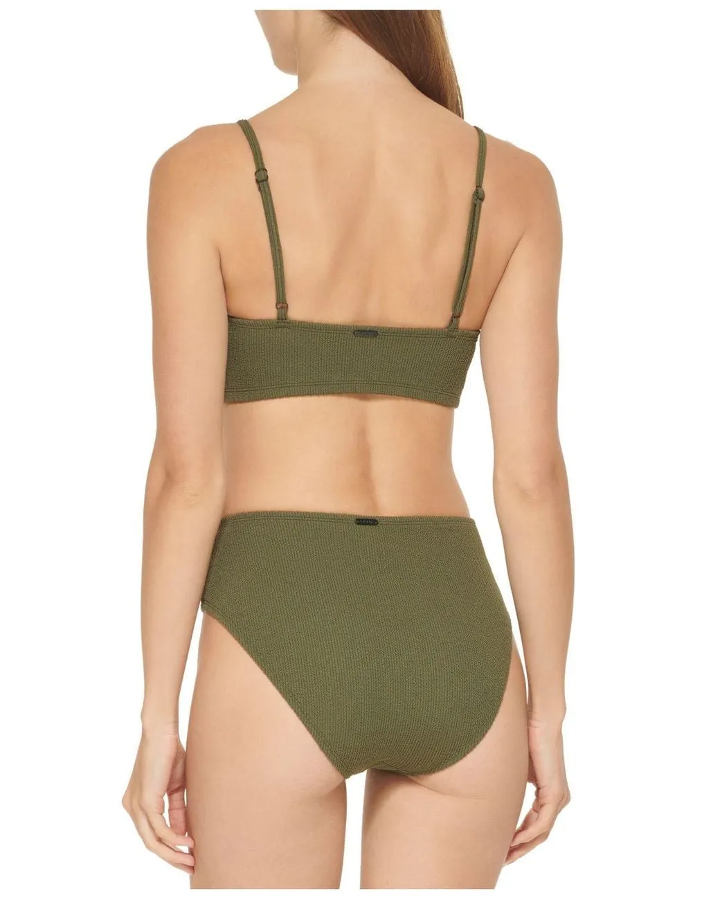 DKNY Women's Textured High Waist Bikini Bottom Swimsuit Green sold by Ruumur product image thumbnail 3