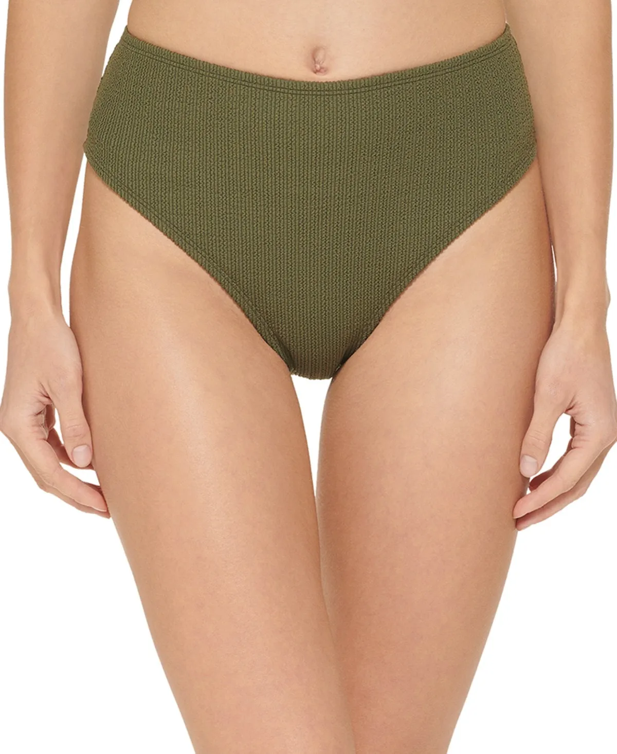 DKNY Women's Textured High Waist Bikini Bottom Swimsuit Green sold by Ruumur product image thumbnail 5