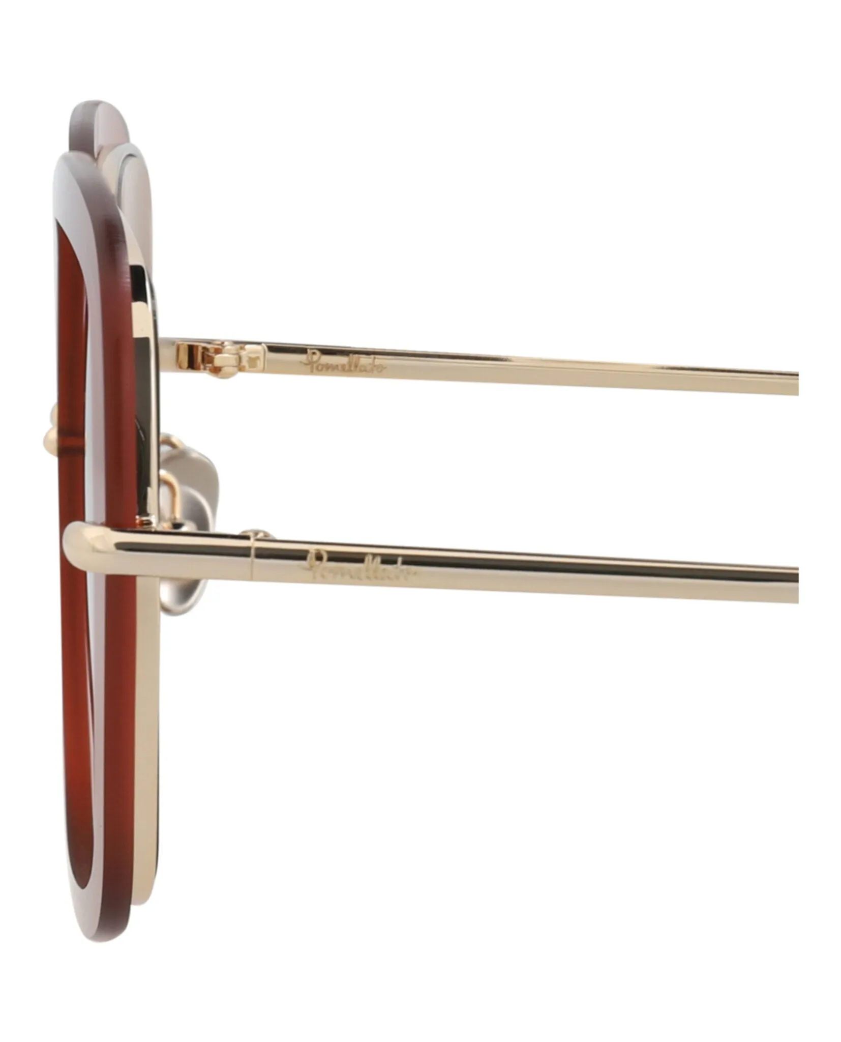 Pomellato Square-Frame Metal Sunglasses, style # PM0106S-30012010003 sold by Ruumur product image thumbnail 4