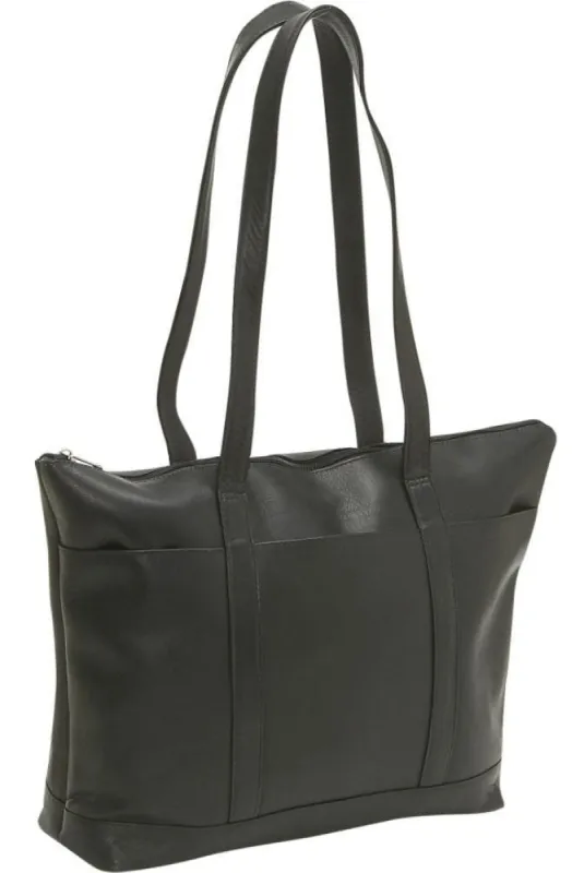 Leather Medium Classic Pocket Tote Bag sold by Ruumur