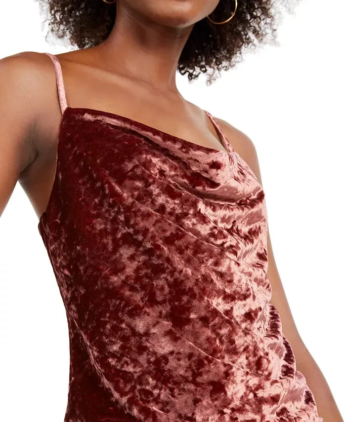 Leyden Women's Cowlneck Velvet Tank Top Pink Size Extra Large sold by Ruumur product image thumbnail 3