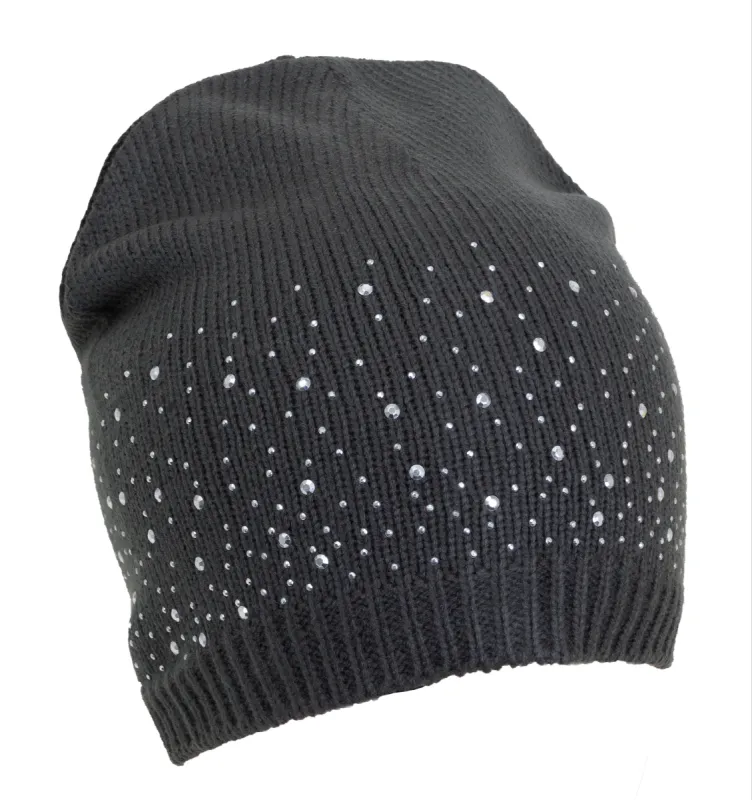 Rebecca and Rifka Knitted Galaxy Stone-Detailed Beanie(BW-102-CH) sold by Ruumur