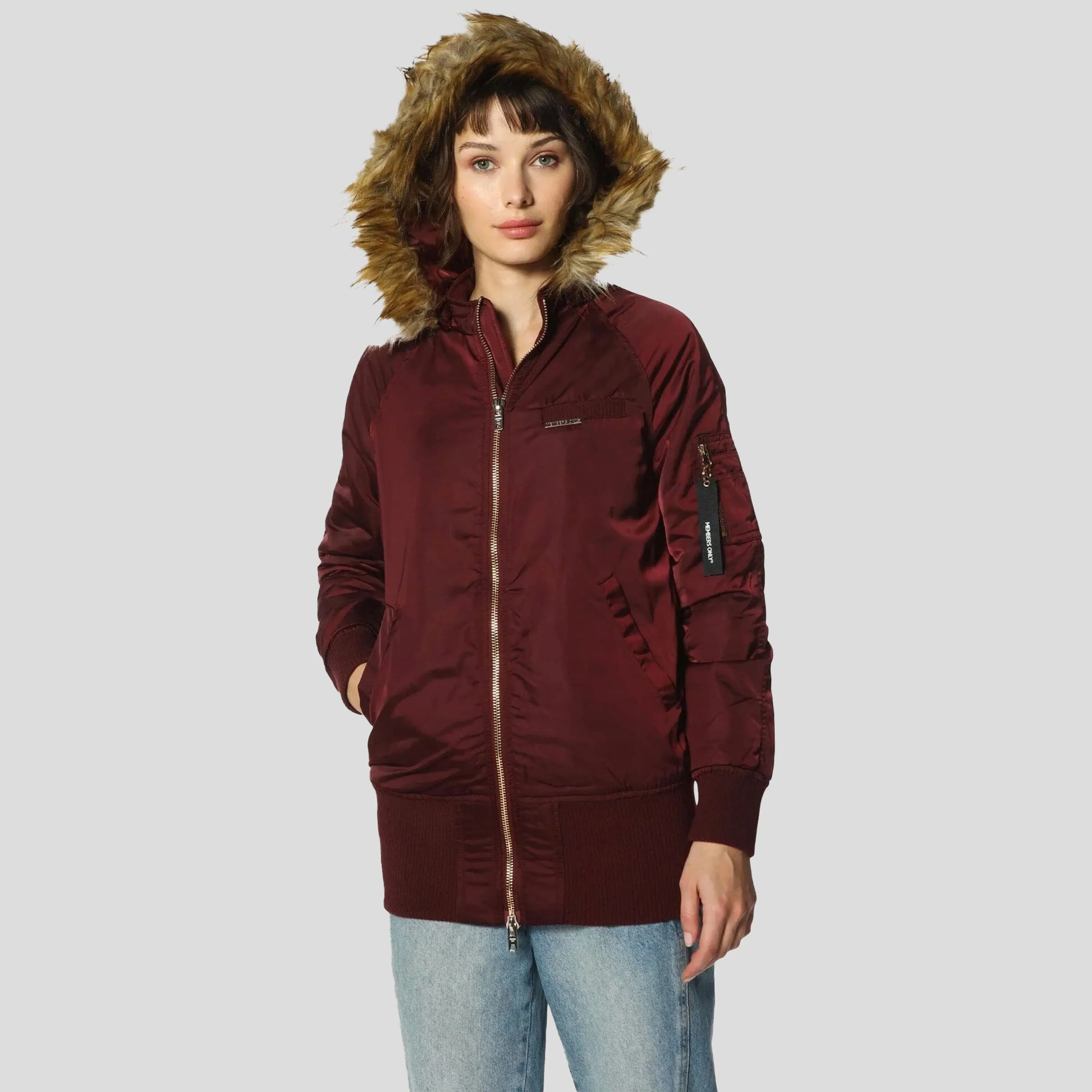 Members Only Women's Elongated Bomber Jacket sold by Ruumur product image thumbnail 5