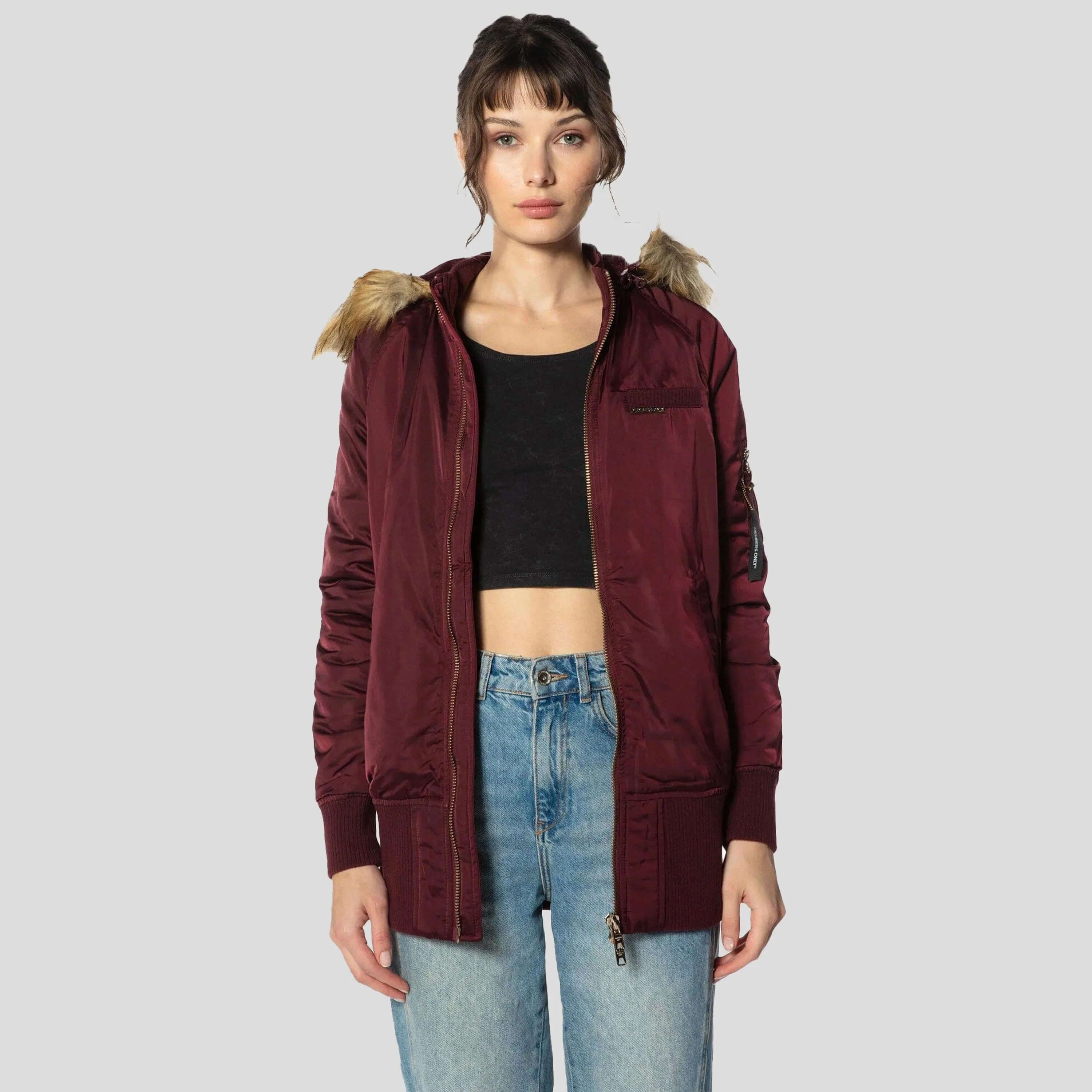 Members Only Women's Elongated Bomber Jacket sold by Ruumur product image thumbnail 2