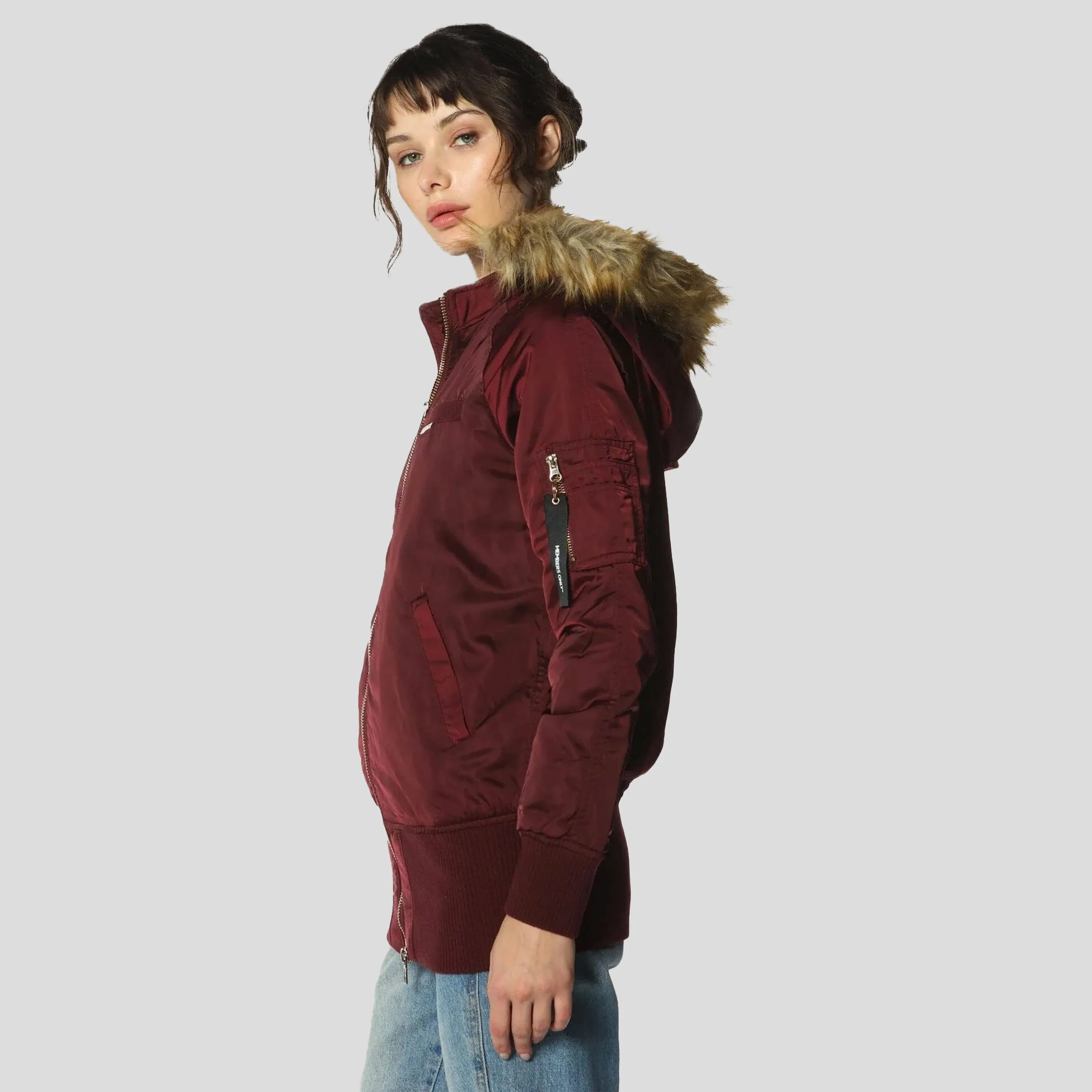 Members Only Women's Elongated Bomber Jacket sold by Ruumur product image thumbnail 3