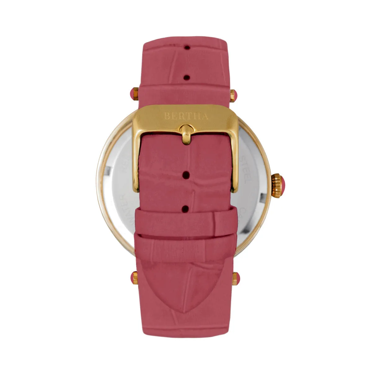 Bertha Camilla Mother-Of-Pearl Leather-Band Watch - Coral sold by Ruumur product image thumbnail 2