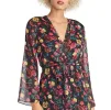 Rachel Rachel Roy Women's Tie-Waist Floral Print Dress Black Size Medium sold by Ruumur