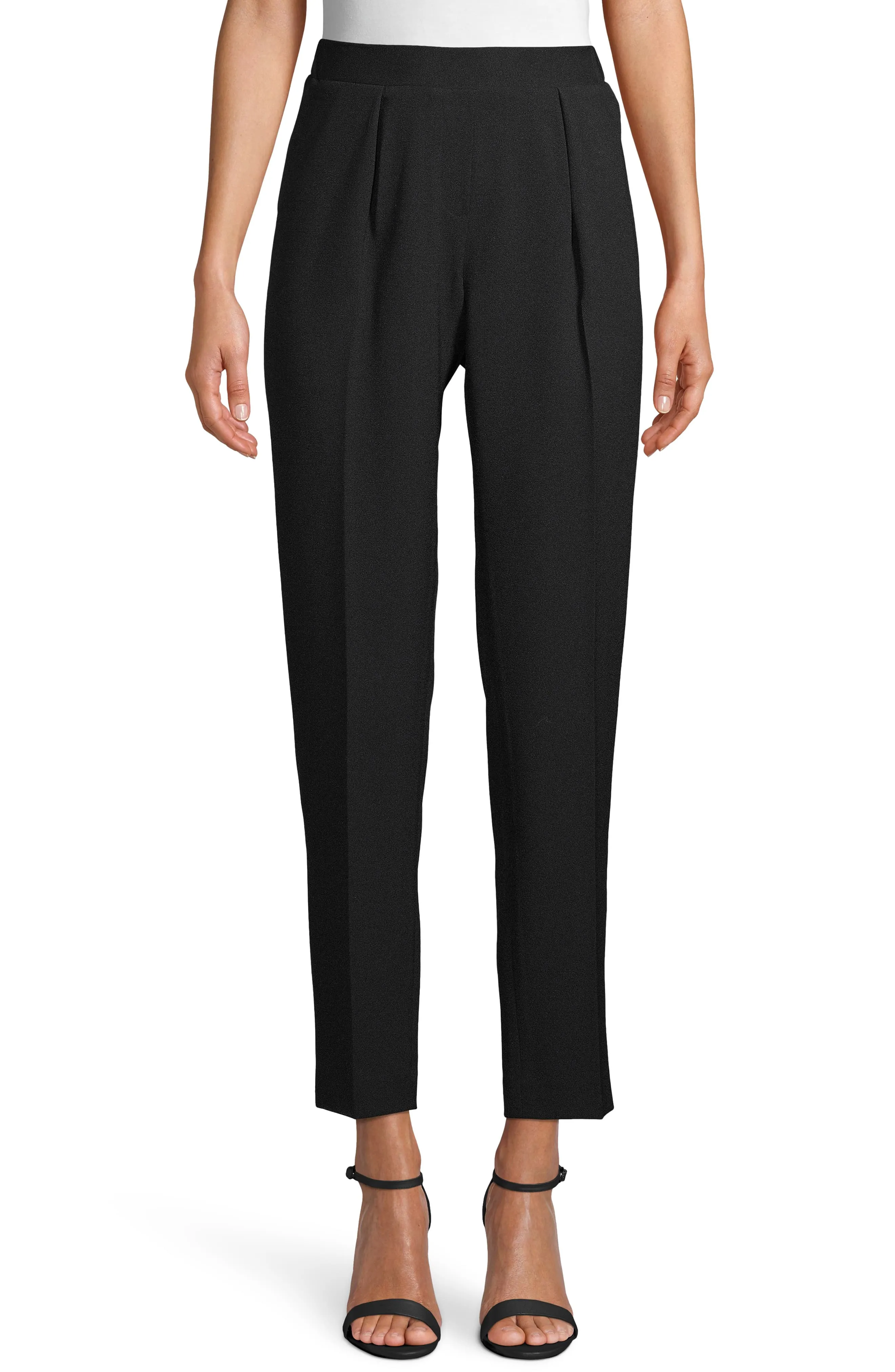 Anne Klein Women's Pleated High Rise Trouser Pants Black Size Large sold by Ruumur product image thumbnail 4