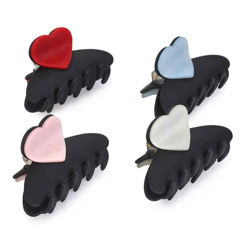 MATTE HEART JAW BUNDLE OF 4 CLIPS sold by Ruumur