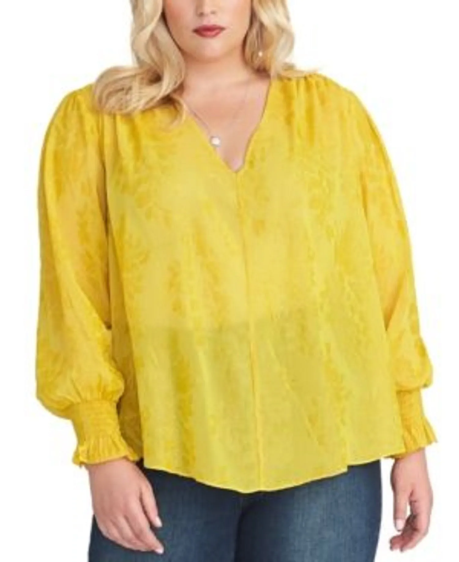 Rachel Rachel Roy Women's Plus Size Lulu Blouse Yellow Size 0X sold by Ruumur