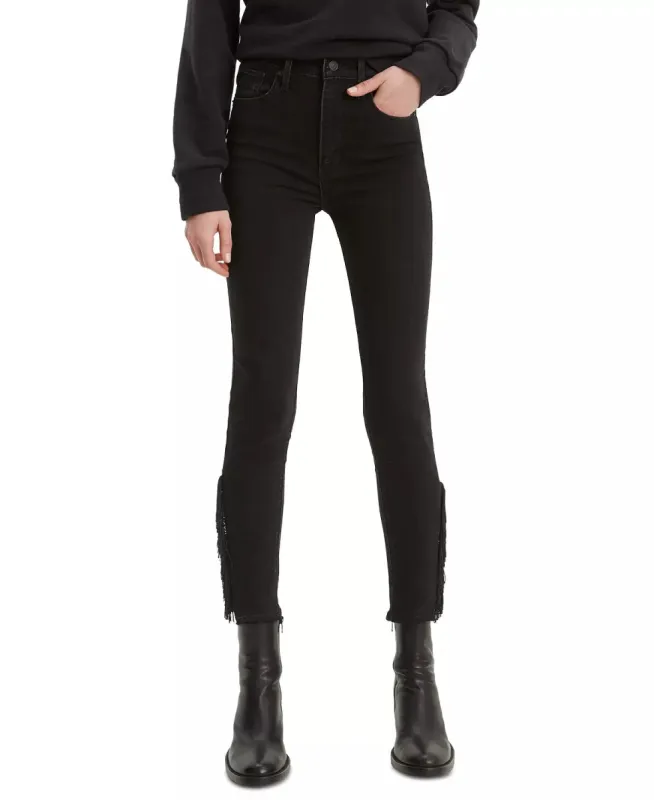 Levi's Women's Mile High Fringed Skinny Ankle Jeans Black 27 sold by Ruumur