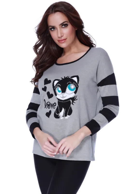 Angel Apparel Kitty Love Pullover sold by Ruumur
