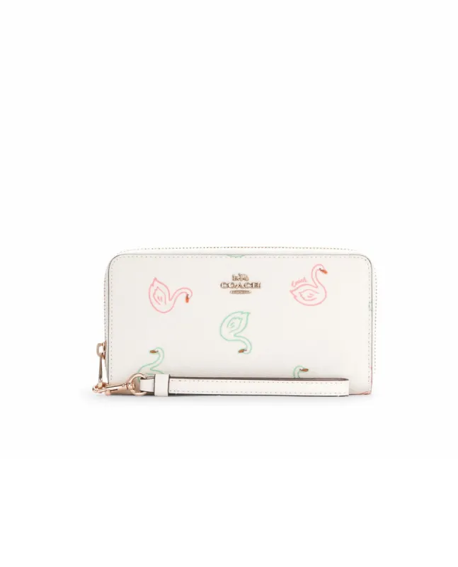 Coach Long Zip Around Wallet With Swan Print sold by Ruumur