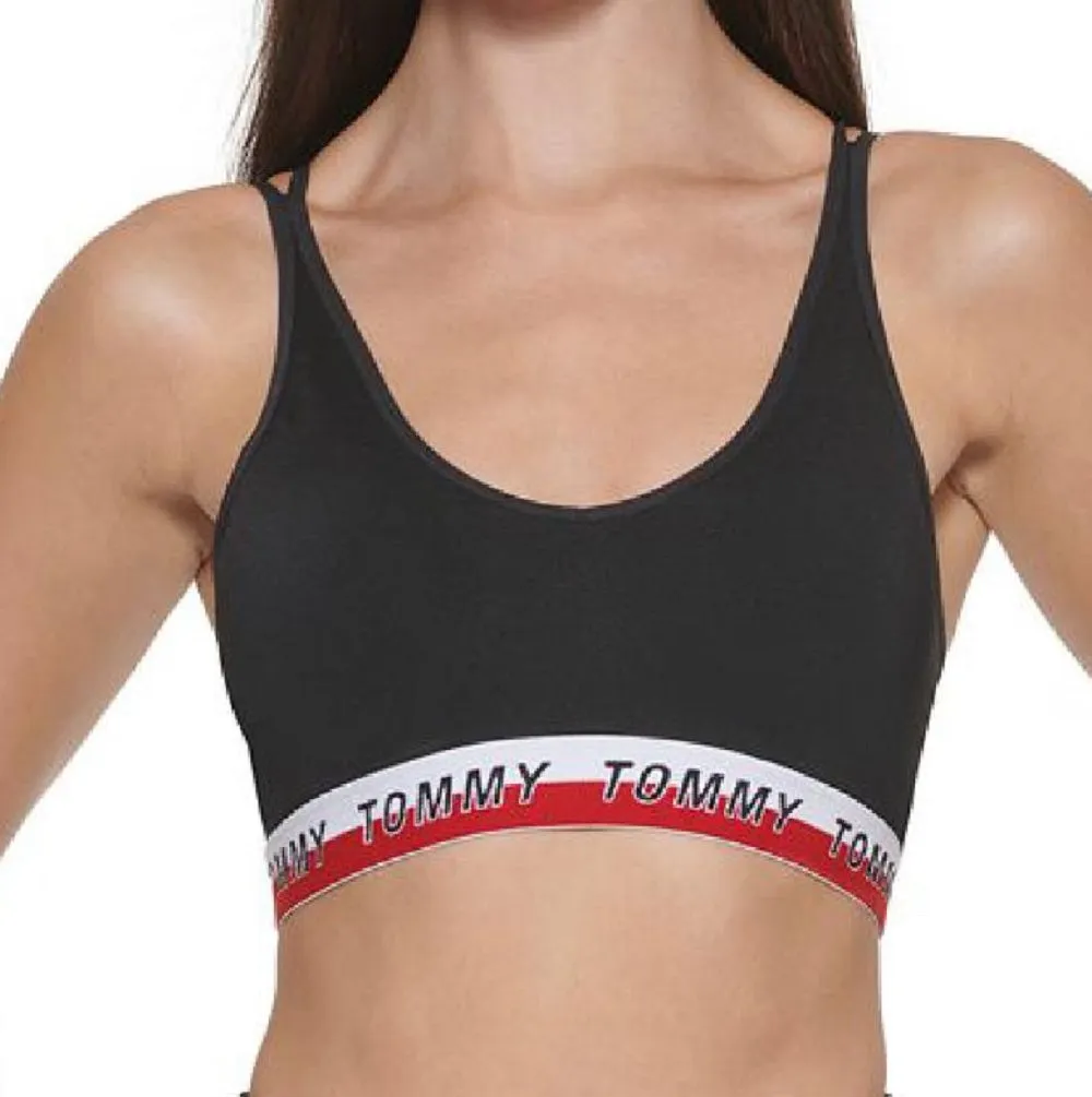Tommy Hilfiger Women's Logo Fitness Sports Bra Black Size Large sold by Ruumur product image thumbnail 3