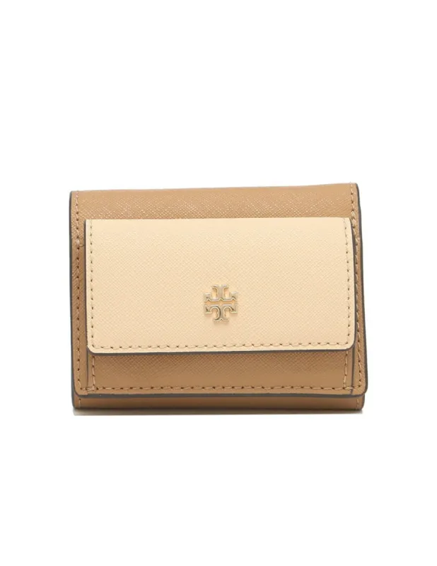 Tory Burch Cardamom / Natural / New Ivory Emerson Colorblock Micro Wallet sold by Ruumur