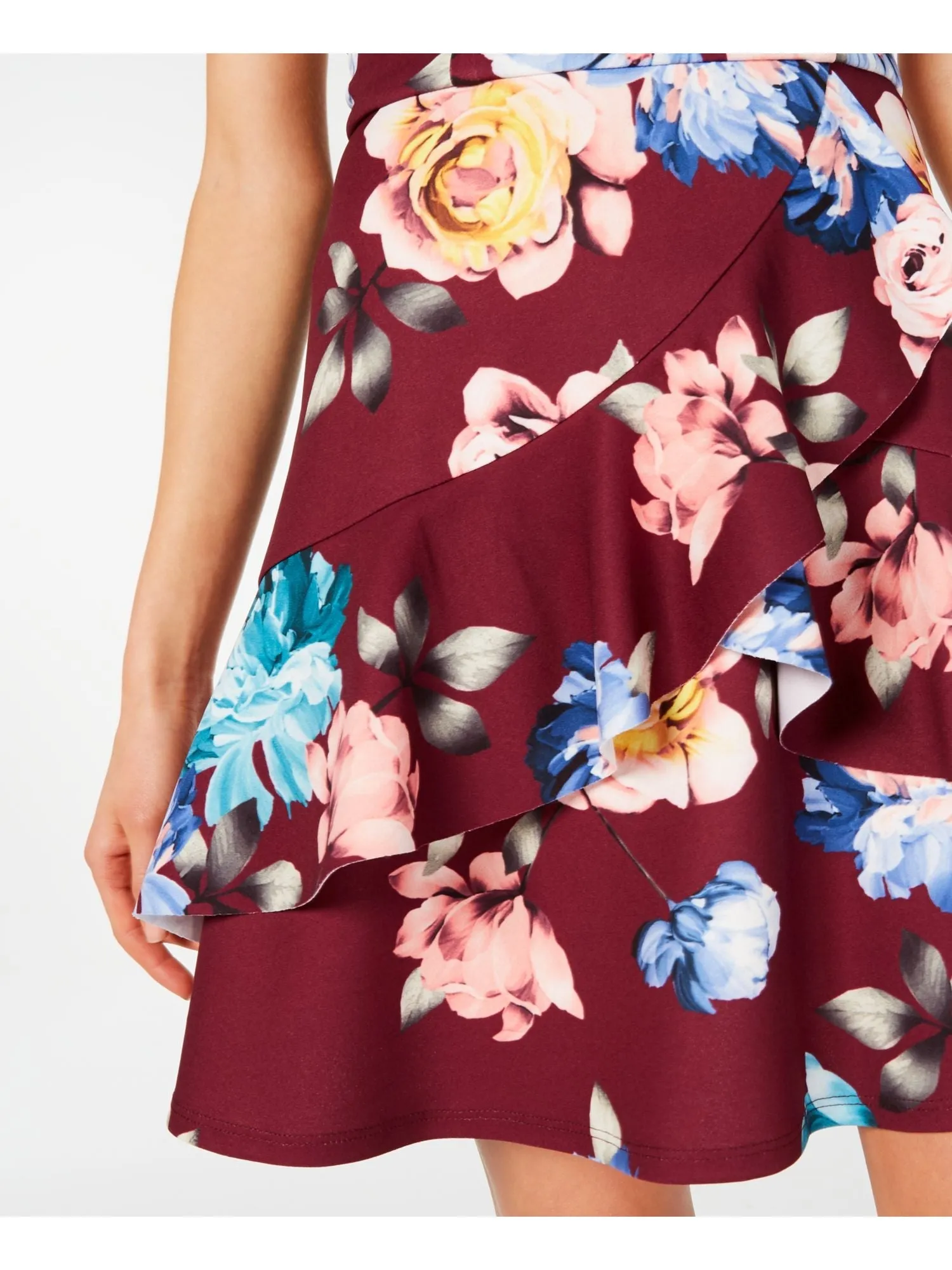 BCX Women's Floral Short Halter Dress Purple Size 3 sold by Ruumur product image thumbnail 3