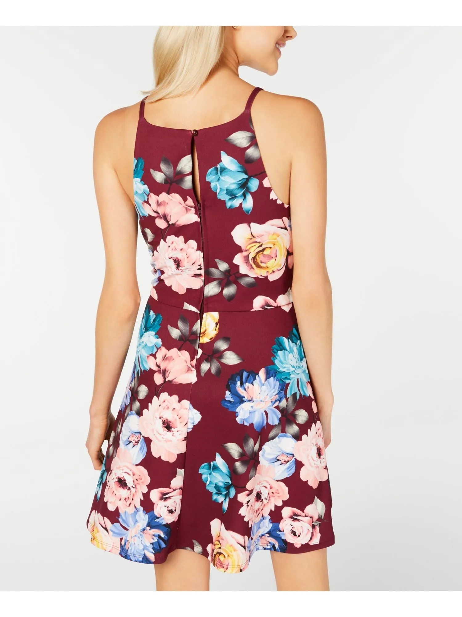 BCX Women's Floral Short Halter Dress Purple Size 3 sold by Ruumur product image thumbnail 2