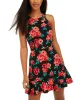 BCX Women's Floral-Print Flounce Dress Red Size 9 sold by Ruumur