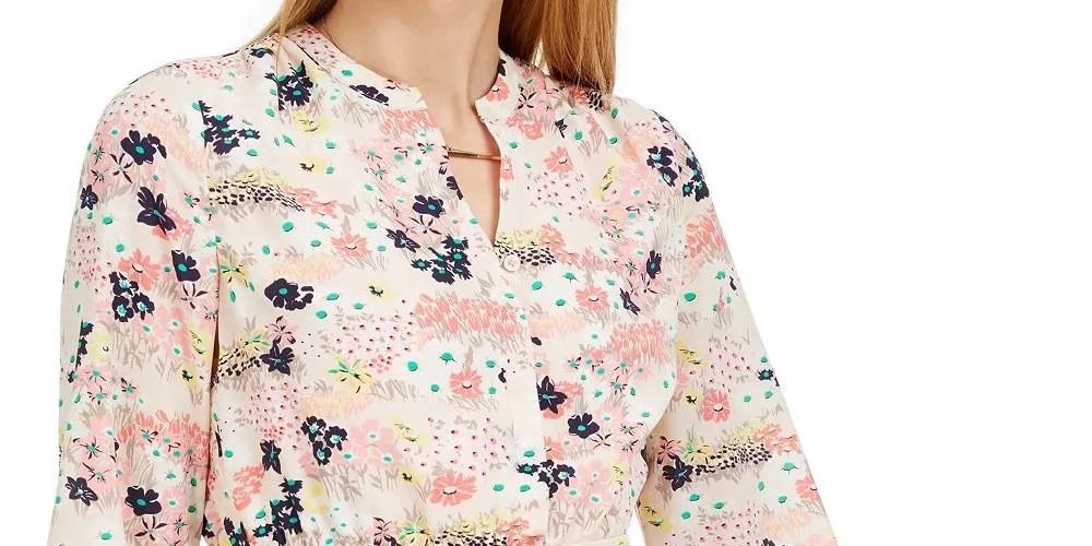 Maison Jules Women's Printed Drawstring Dress Pink Size Extra Small sold by Ruumur product image thumbnail 2