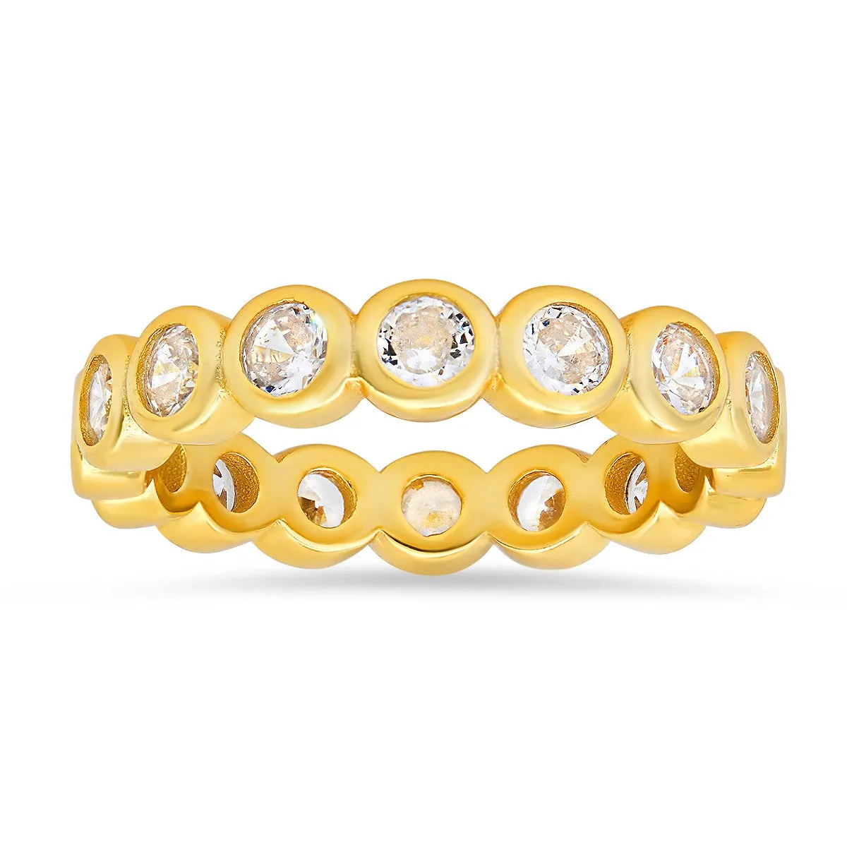 Sterling Silver Bezel-set CZ Eternity Band Ring sold by Ruumur product image thumbnail 3