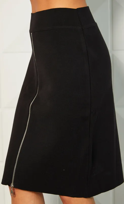 Angel Apparel Zippered Midi 25' Skirt sold by Ruumur