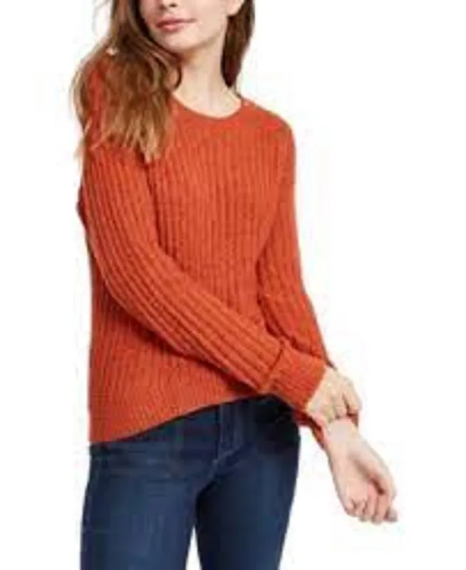 Almost Famous Crave Fame Juniors' Ribbed Cropped Sweater Red Size Large sold by Ruumur