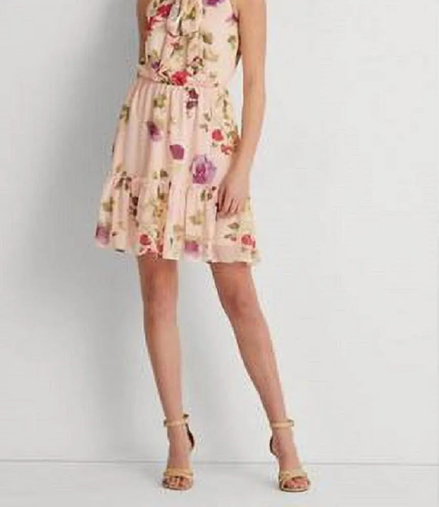 Ralph Lauren Women's Floral Chiffon Sleeveless Dress Green sold by Ruumur product image thumbnail 3