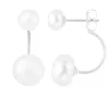 Splendid Pearls Double Freshwater Pearl Earrings Set In Sterling Silver sold by Ruumur