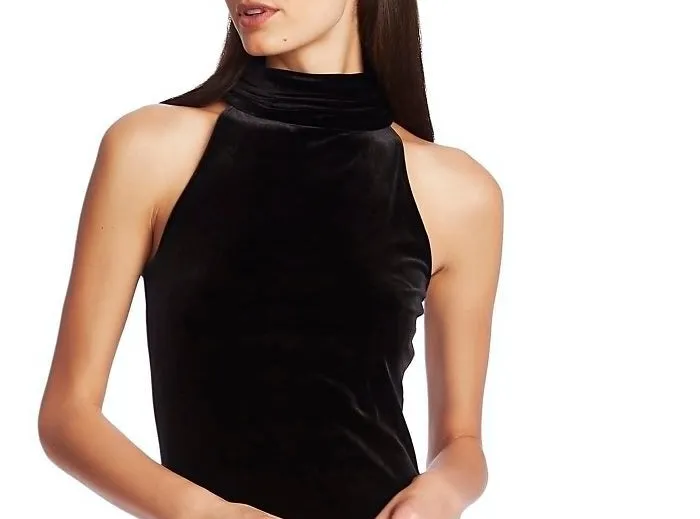 1.STATE Women's Velvet Mock Neck Cocktail Dress Black sold by Ruumur product image thumbnail 2