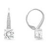 Sterling Silver Graduating CZ Leverback Earrings sold by Ruumur
