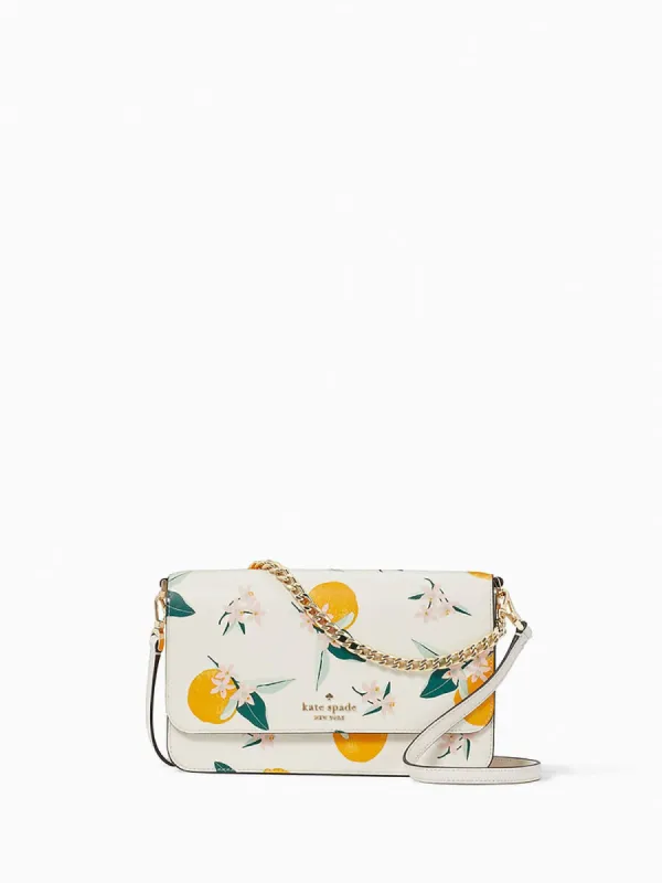 Kate Spade Madison Orange Toss Printed Flap Convertible Crossbody sold by Ruumur