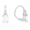 Sterling Silver CZ Leverback Earrings sold by Ruumur