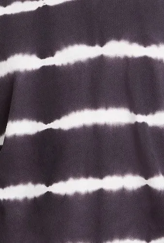 Rebellious One Women's Juniors' Striped Tie-Dye Long-Sleeved T-Shirt Charcoal Size Large sold by Ruumur product image thumbnail 3