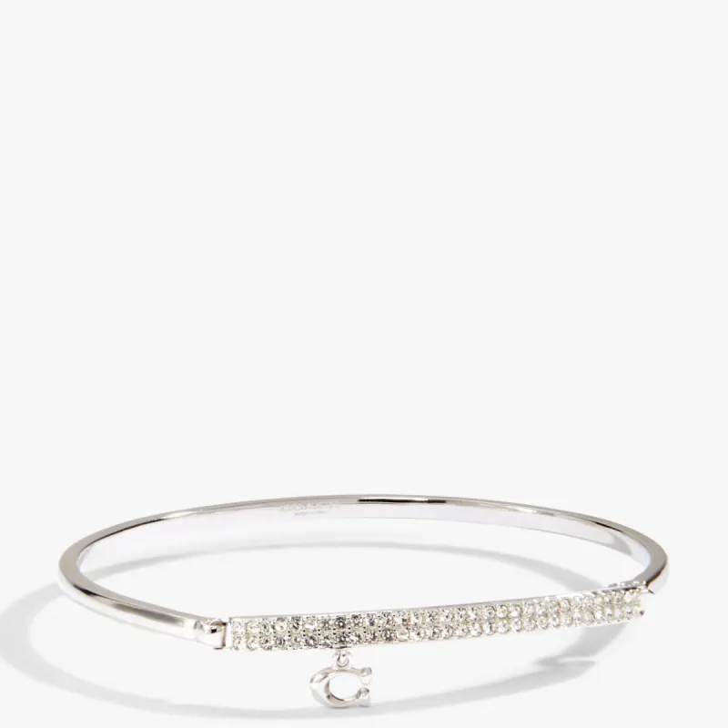 Coach Signature Pave Bar Hinged Bangle sold by Ruumur