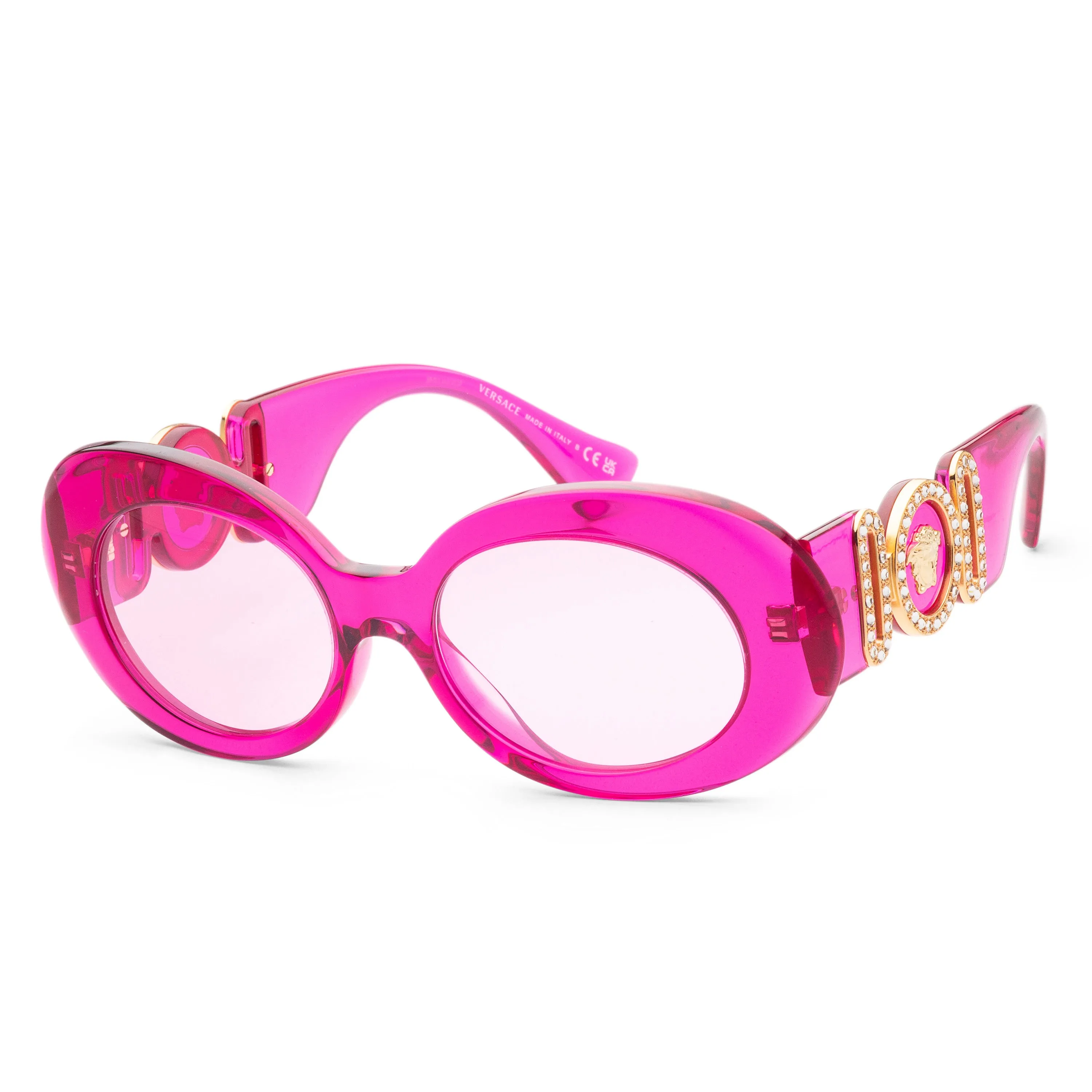Versace Women's Fashion 54mm Transparent Fuchsia Sunglasses sold by Ruumur