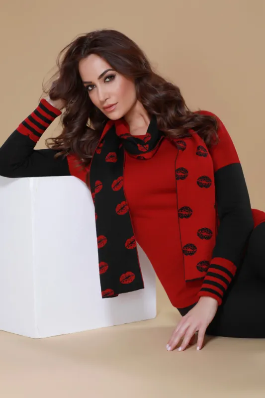 Angel Apparel Kiss Me Pullover W/ Scarf sold by Ruumur