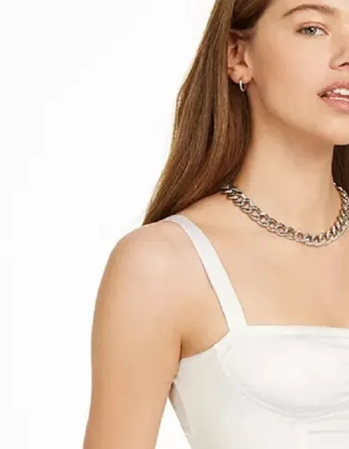 Danielle Bernstein Women's Dot Cropped Tank Top White Size 2 sold by Ruumur product image thumbnail 2