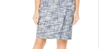 Calvin Klein Women's Tweed Pencil Skirt Blue Size 2 sold by Ruumur