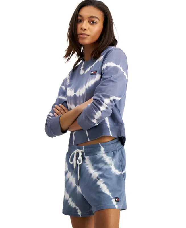 Tommy Jeans Women's Tie Dyed Sweatshirt Blue Size X-Large sold by Ruumur