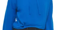 Calvin Klein Women's Hooded Bell Sleeve Top Blue Size Large sold by Ruumur