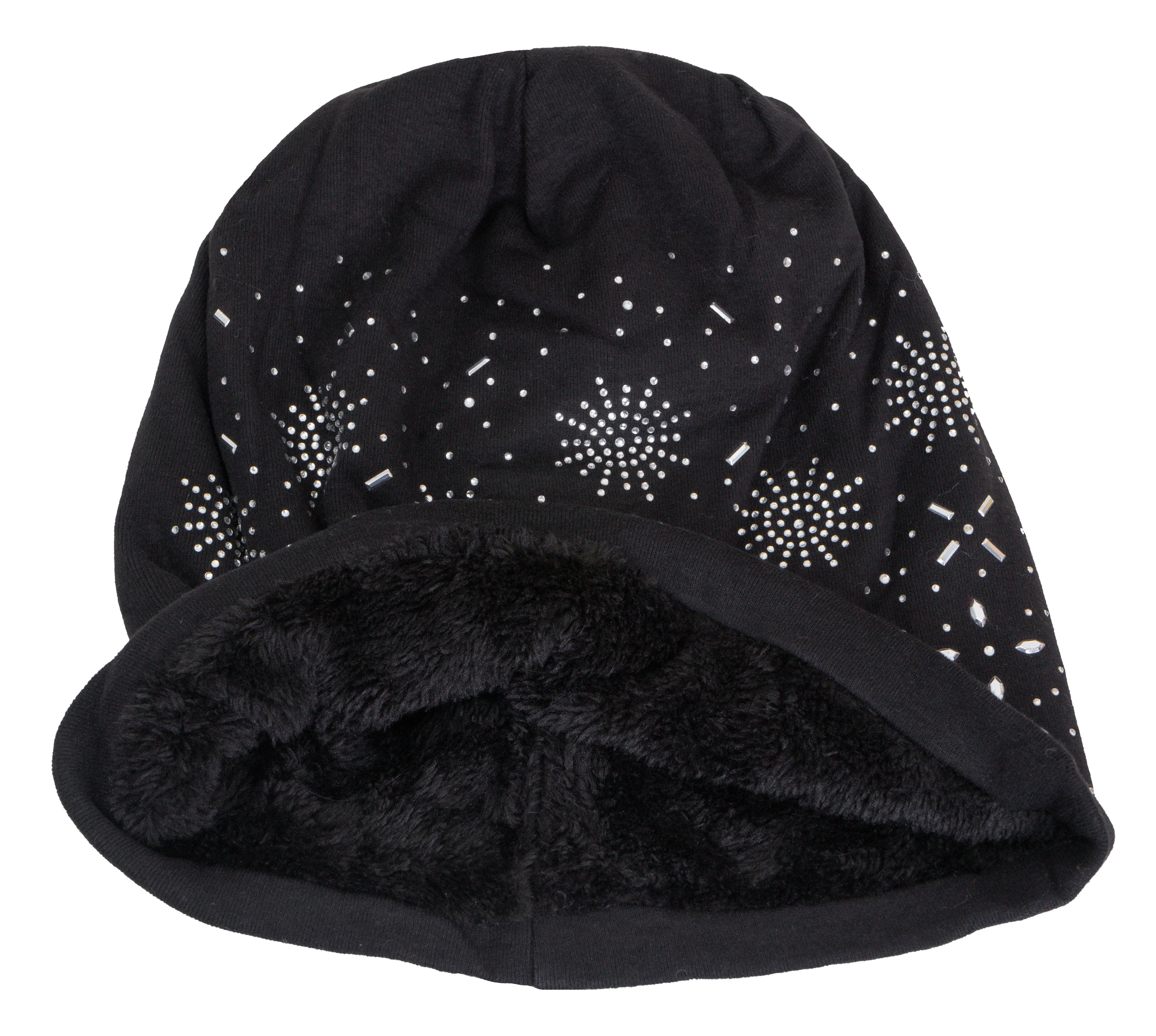Rebecca and Rifka Knitted Metallic Painted Beanie with Pompom(BW-124-BK) sold by Ruumur product image thumbnail 2
