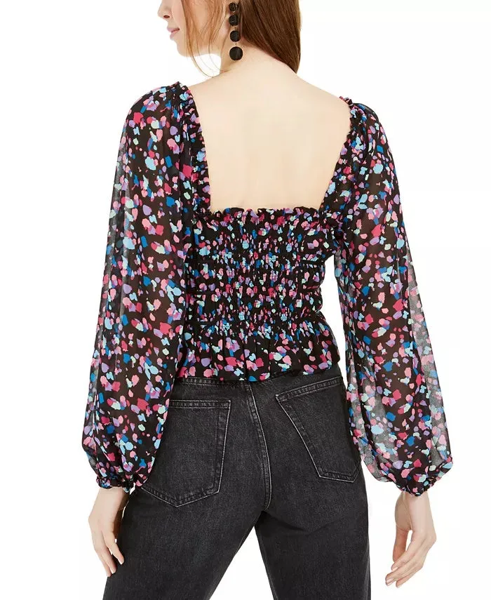 Leyden Women's Smocked Cropped Top Black Size Small sold by Ruumur product image thumbnail 2