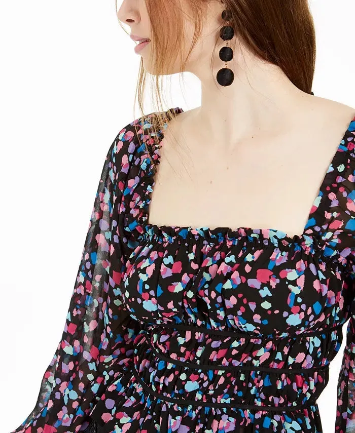 Leyden Women's Smocked Cropped Top Black Size Small sold by Ruumur product image thumbnail 3