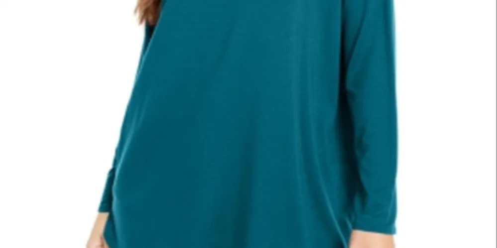 Eileen Fisher Women's Scoop Neck Tunic Green Size X-Large sold by Ruumur product image thumbnail 3